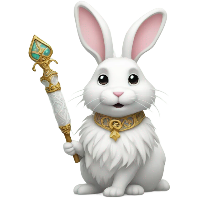 a wand and a rabbit  emoji