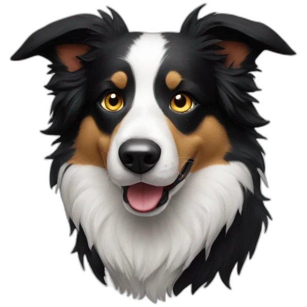 Border collie halloween emoji