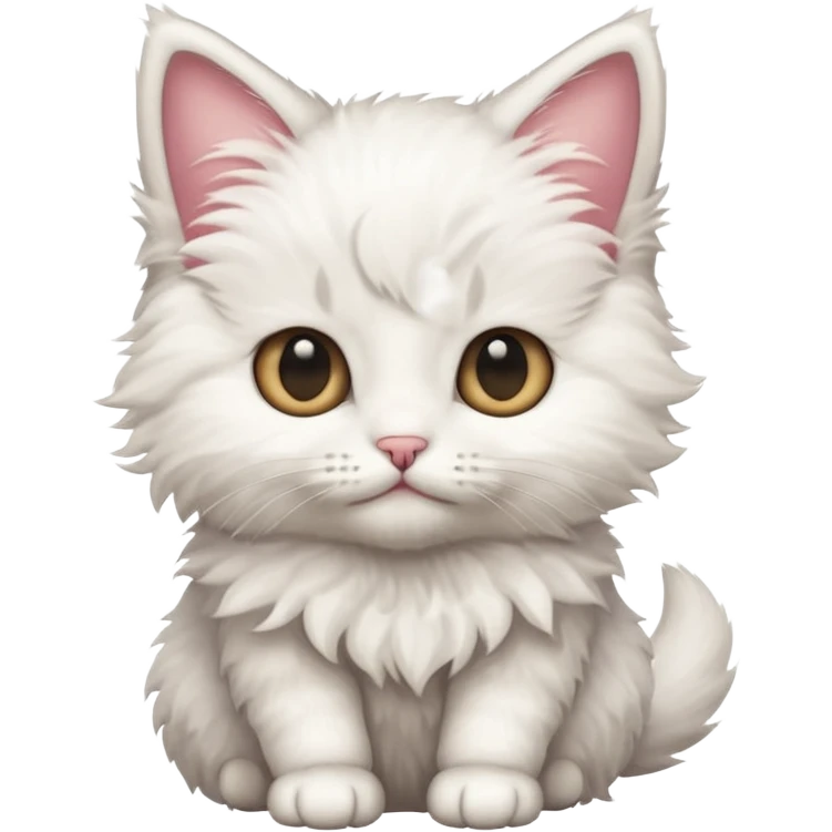 a sitting fluffy kitten  emoji