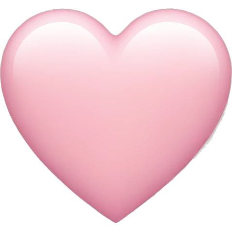 Light pink heart emoji