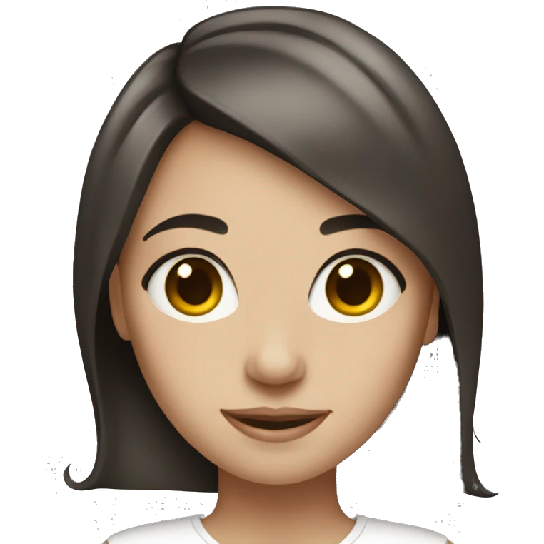A white, brunette girl emoji