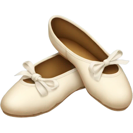 cream dirty Ballet shoes  emoji