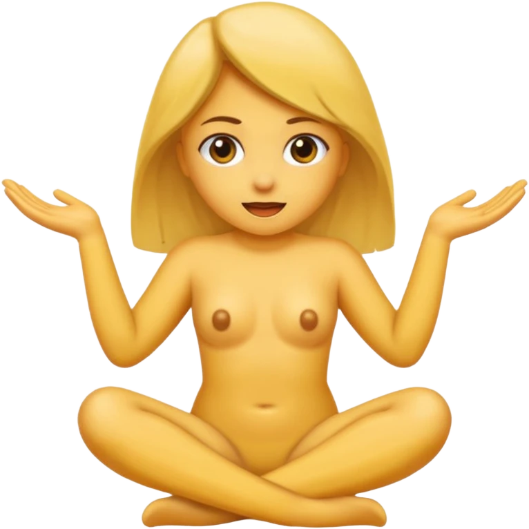 Eine mädchen nackt zeigt ihre untere Teil emoji