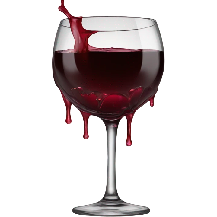 Full wine glass overflowing emoji