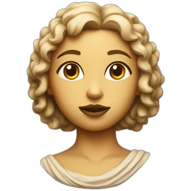 Girl as a ancient art sculpture emoji