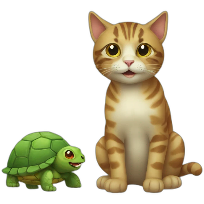 Cat with turtle emoji