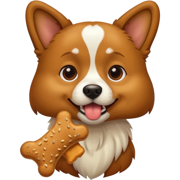 dog eating dog treat emoji