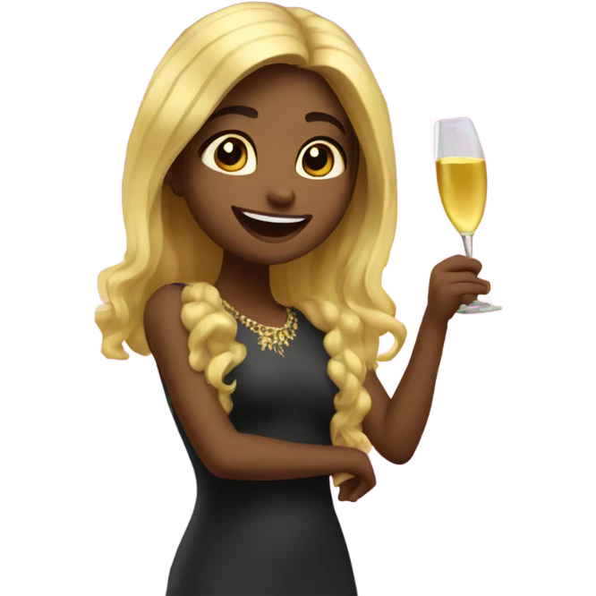 Girl saying happy New Year’s Eve  emoji