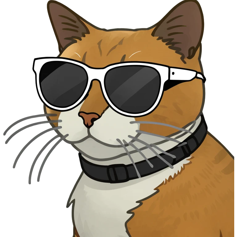Cat with sunglasses emoji