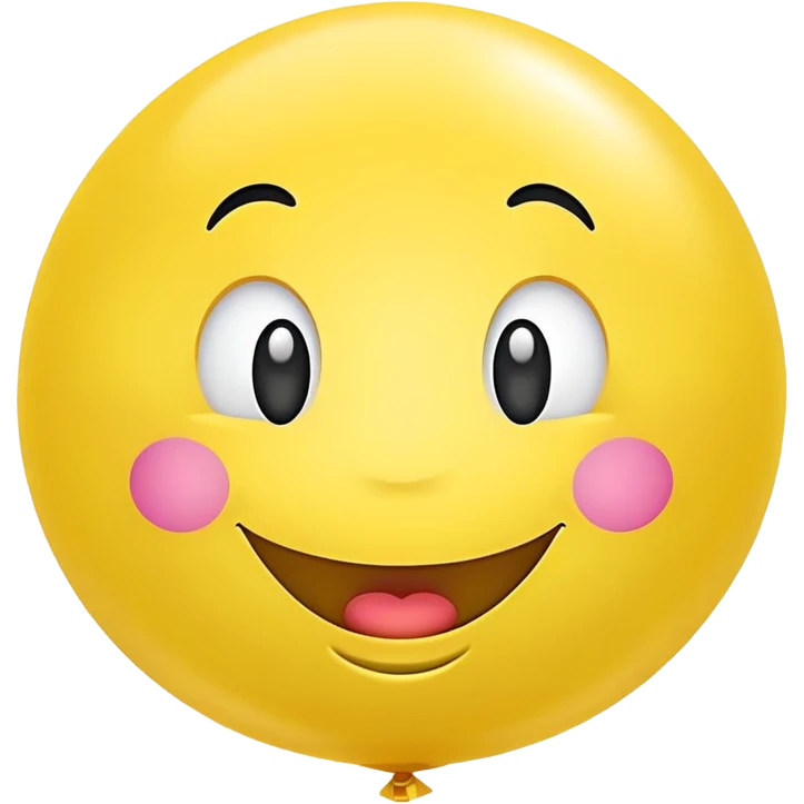 Yellow Ballon with happy face emoji