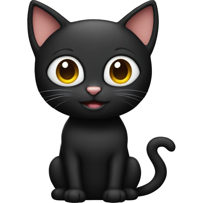 Solid black cat emoji
