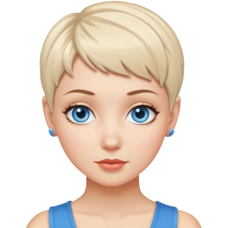 white girl pixie cut  emoji