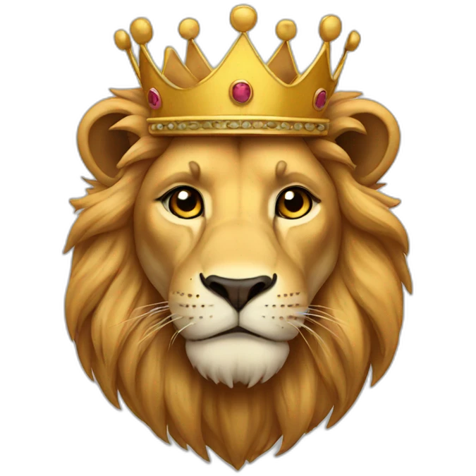 Lion with crown emoji