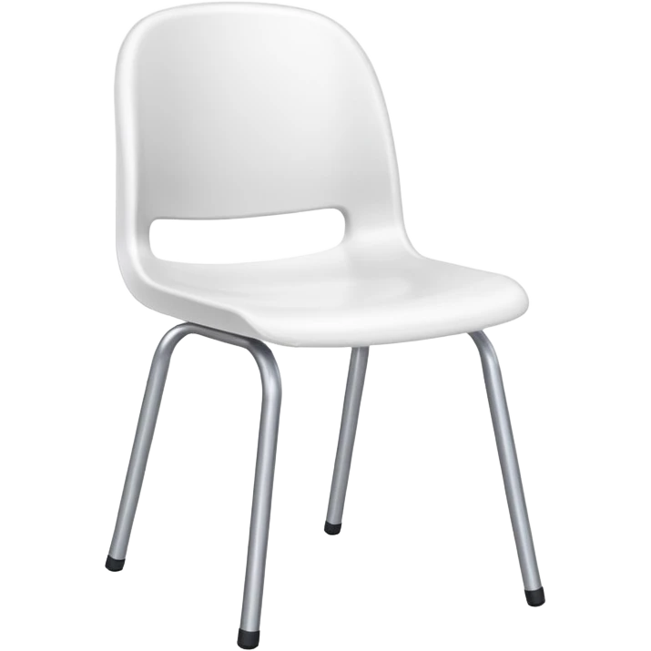 Silla blanca de plastico emoji