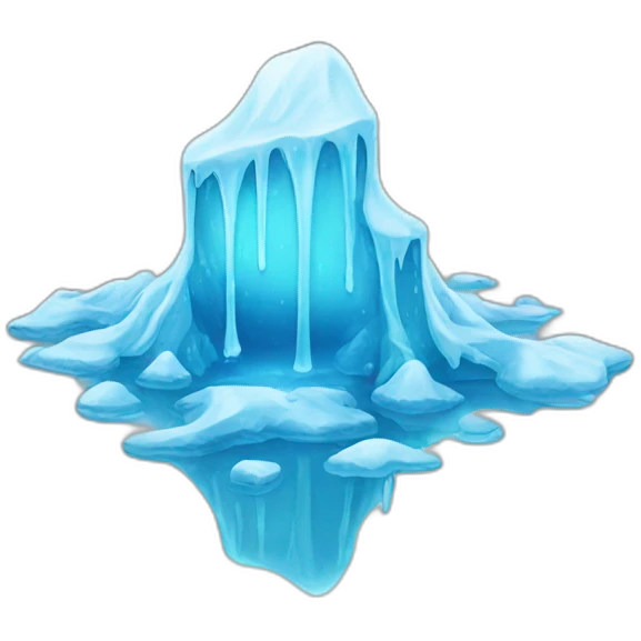 melting ice emoji