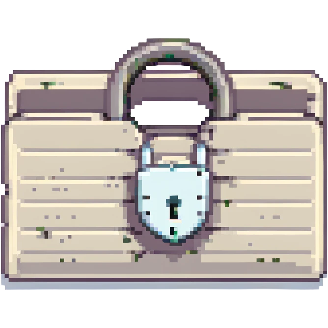 pixel art of a folder with a lock for privacy emoji