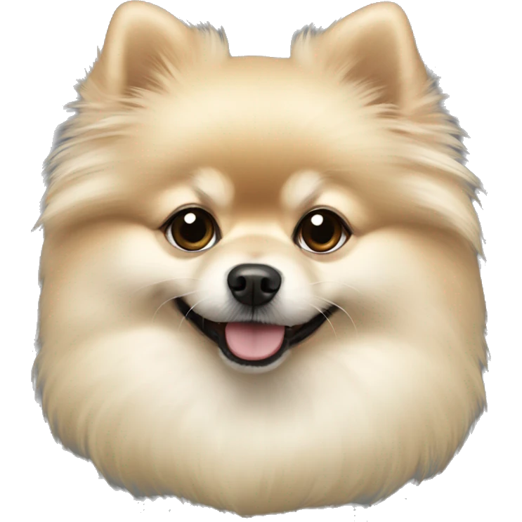 Cream Pomeranian Christmas  emoji