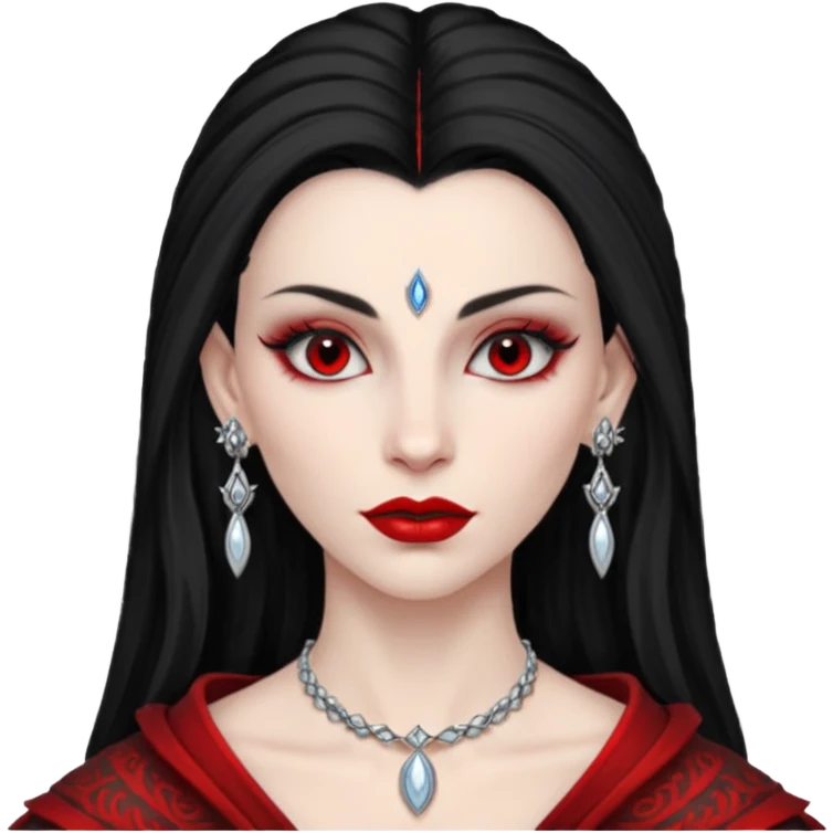 ESO female daedra, lashes and earrings emoji