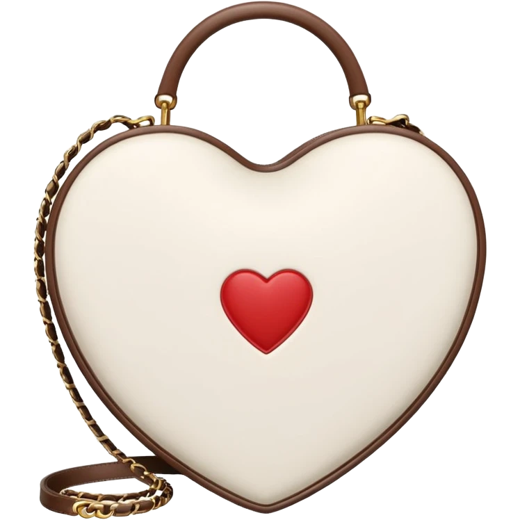 chanel heart shape bag plain white emoji