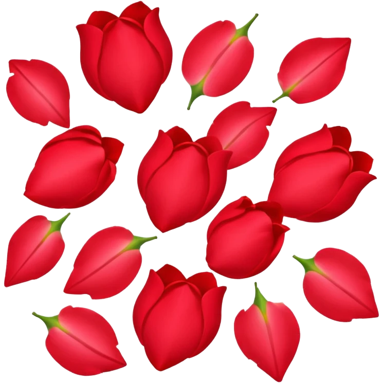 Rose petals emoji
