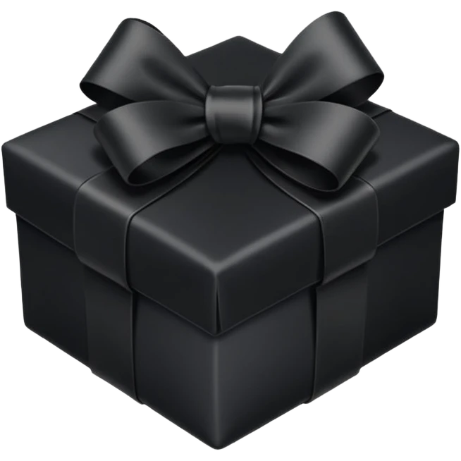 black gift all black emoji