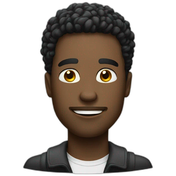Black white dude emoji