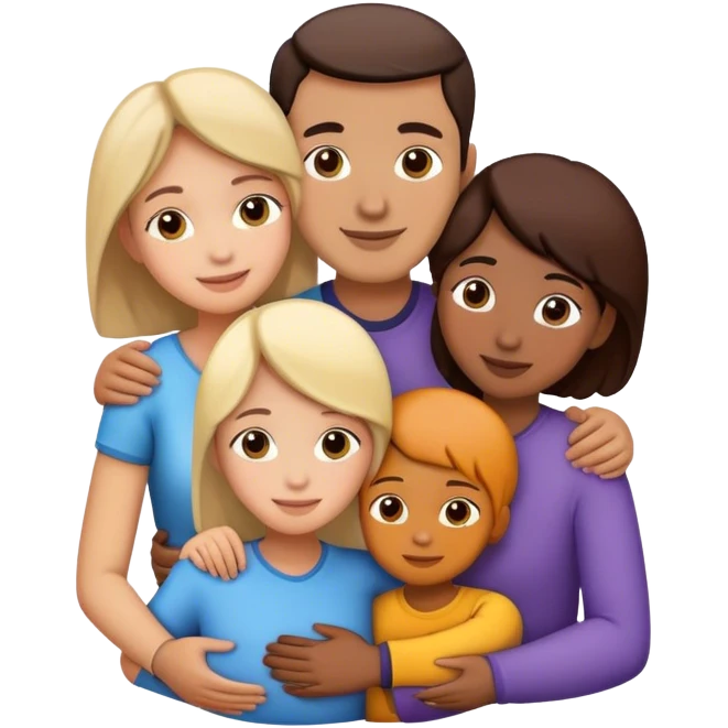 family hugging emoji