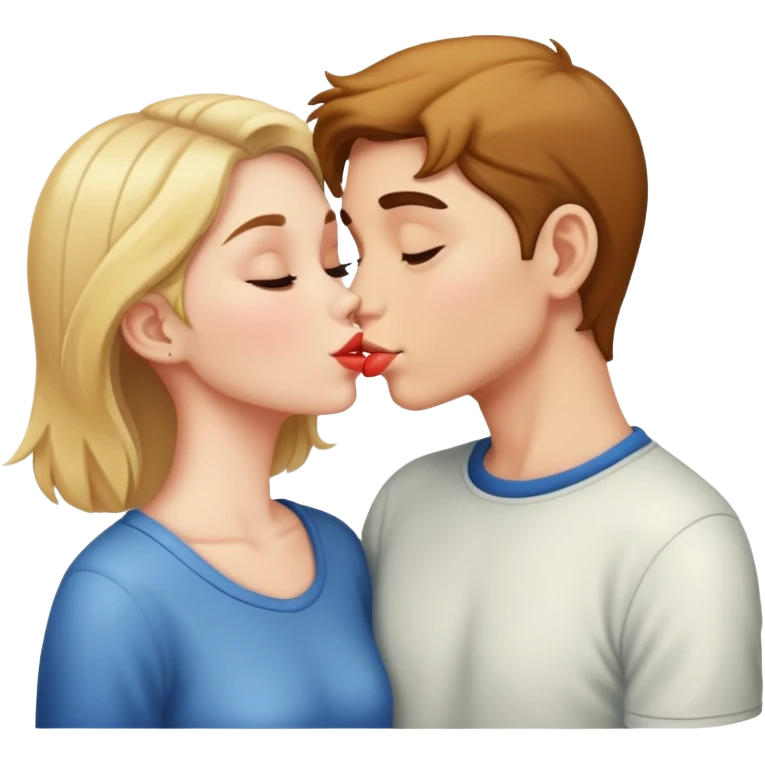 Girl and boy kissing  emoji