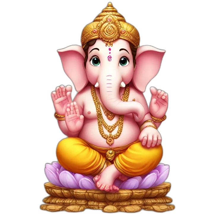 Kids ganpati full body emoji