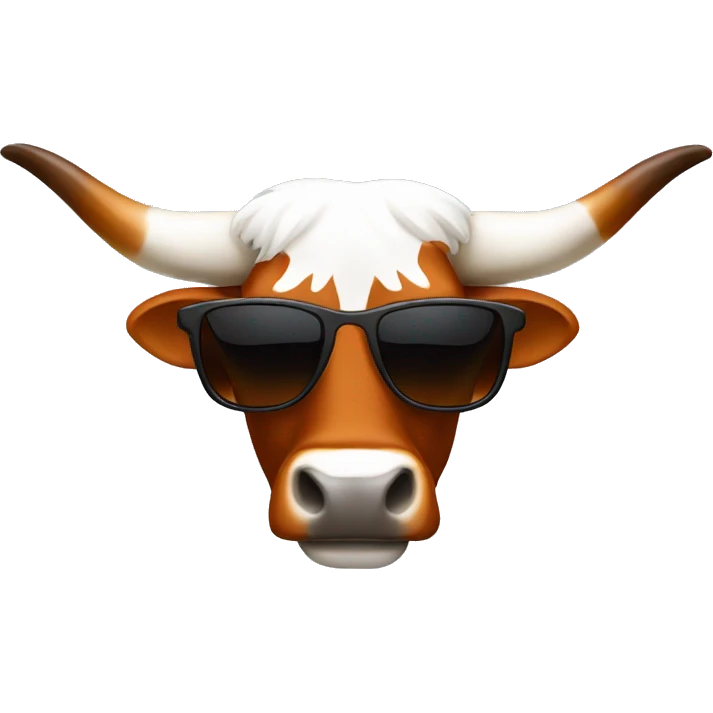 Texas Longhorn with sunglasses  emoji