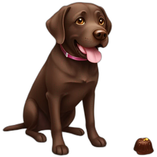 Senior chocolate lab emoji
