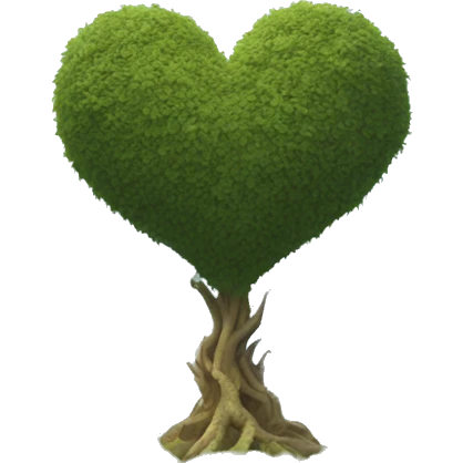 Dragon trees forming a heart emoji