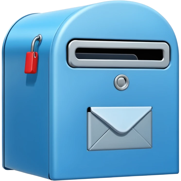 sky blue letter box emoji