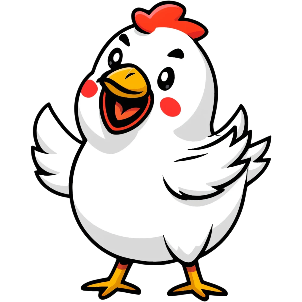 shouting yellow chicken emoji