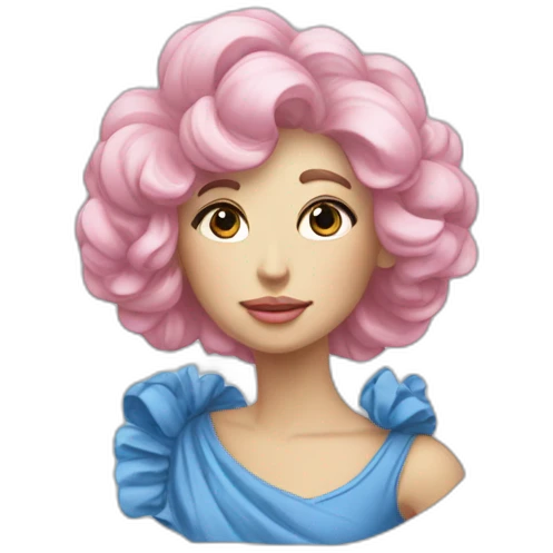 Bouffon rose et bleu emoji