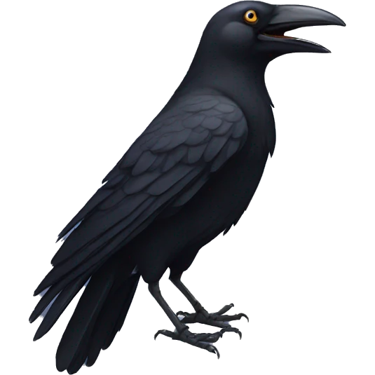Smiling crow emoji
