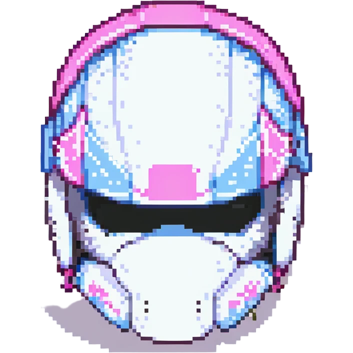 white helmet with pink ribbons on the sides emoji