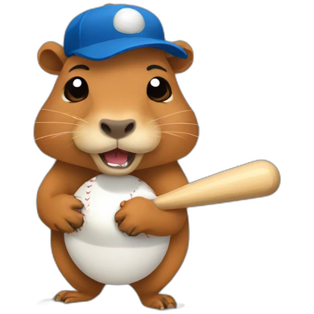 capybara playing baseball emoji