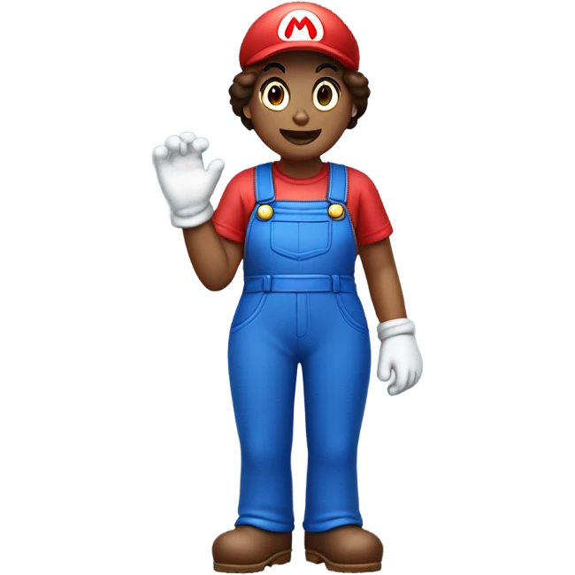 Woman in Mario outfit  emoji