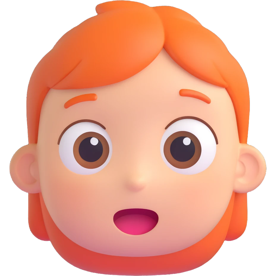 Enhance the face to look better and more appealing while keeping the 3D style and cute expression. Remove the background. emoji