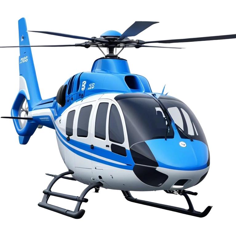 Eurocopter EC135 - Airbus Helicopters (Model Year: 2020) (Iconic colour: Blue and white) emoji