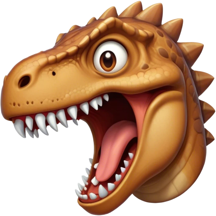 screaming angry face of a dinosaur emoji