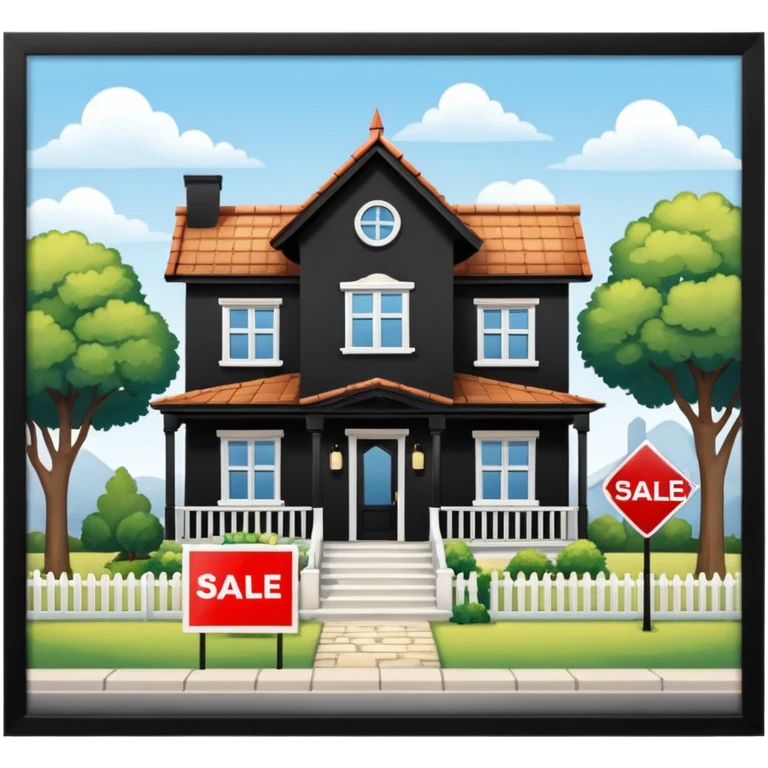 4d house w for sale sign emoji
