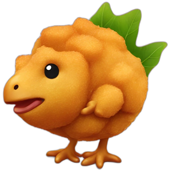 dinosaur shaped chicken nugget emoji