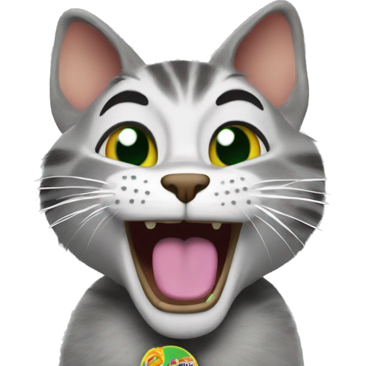 crusty the cat from Chuck e cheese emoji