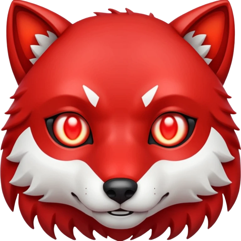 A red rounded square emoji divided in half vertically: on the left, a small red cyber wolf head with glowing eyes in futuristic style; on the right, a bold white capital letter C. Flat emoji design, shiny lighting like 🅱️ emoji, transparent background, inspired by the Cyberwolves logo. emoji