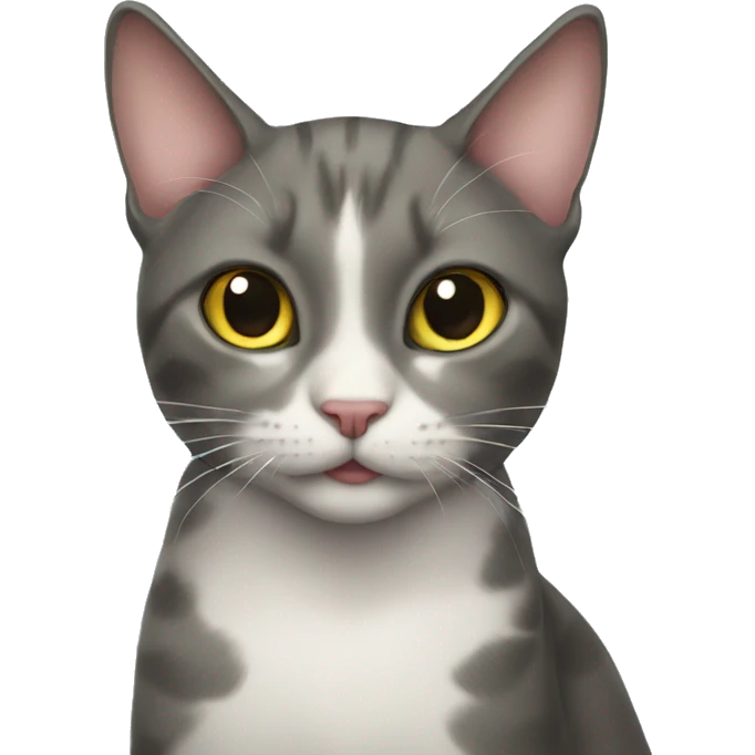 cat with flower behind one ear emoji