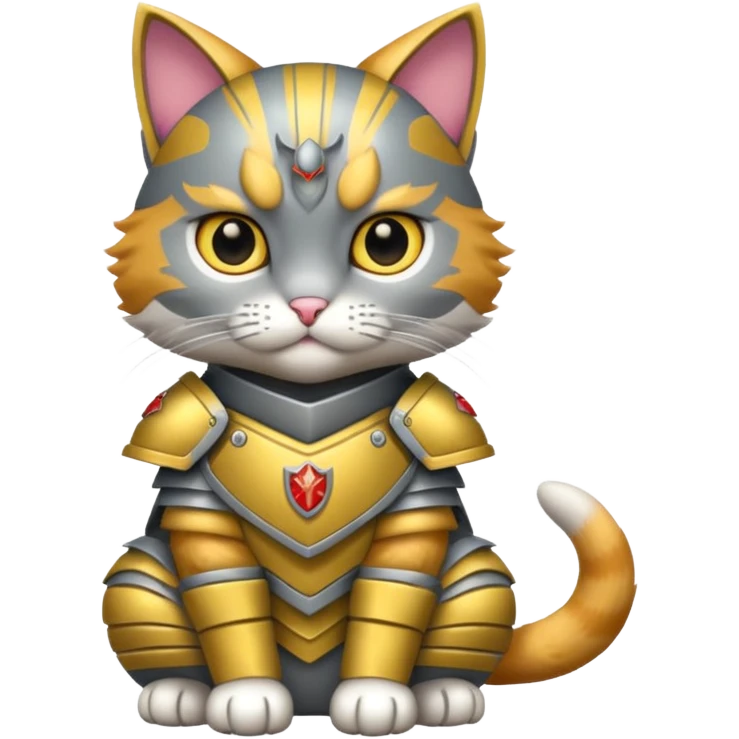 Armored kitty emoji
