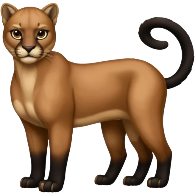 Cute black puma emoji