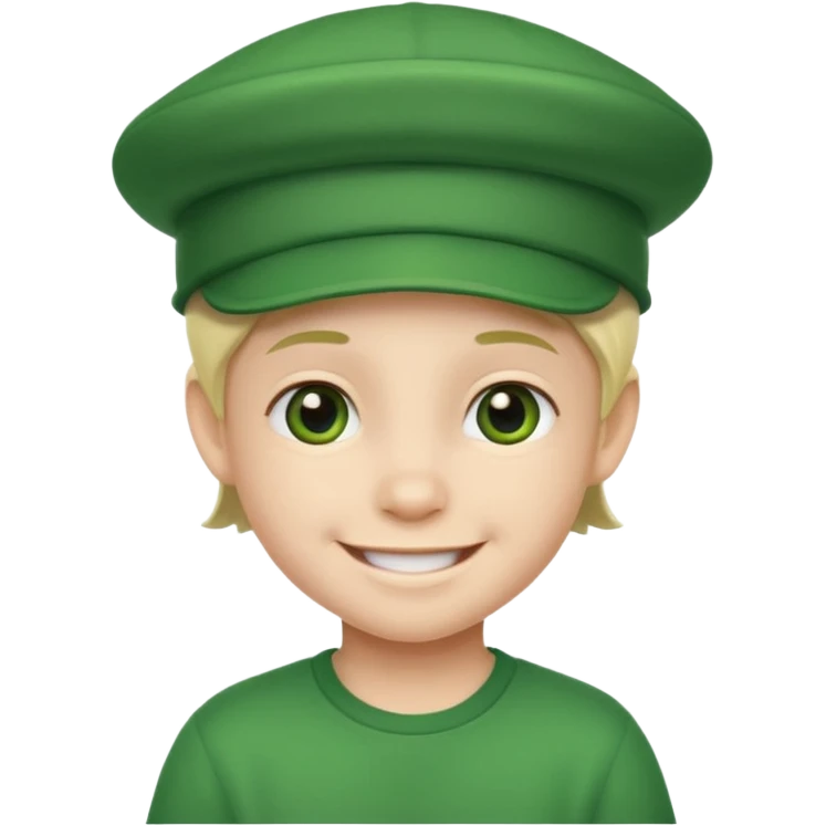 kid Character with Green Hats emoji